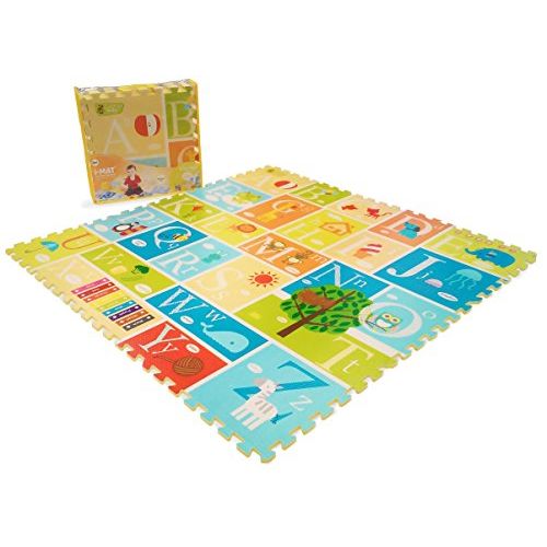  [아마존베스트]Creative Baby 9 Piece Interactive Playmat i-Mat, Alphabet