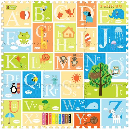  [아마존베스트]Creative Baby 9 Piece Interactive Playmat i-Mat, Alphabet