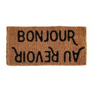 Creative Co-op Natural Coir Bonjour/Au Revoir Doormat 32 x 16