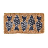 Creative Co-op Natural Coir Doormat with Fish Images