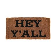 Creative Co-op Natural Coir Hey Yall Doormat