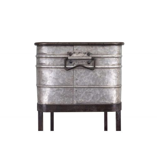  Creative Co-op Metal Bucket/Planter on Stand with Casters
