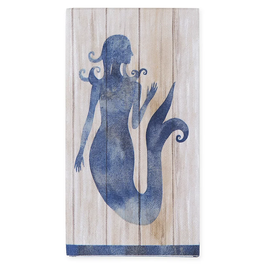  Creative Converting 16-Count Blue Mermaid Paper Guest Towels