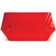 Creative Converting 6 Count Trendware Large Square Plastic Bowls, Translucent Red