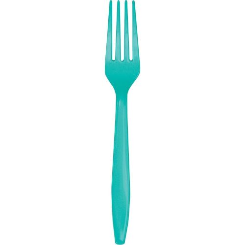  Creative Converting 324786 Touch of Color Premium 288 Count Plastic Forks, Teal Lagoon