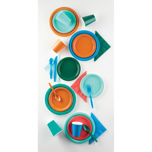  Creative Converting 324785 Touch of Color Premium 288 Count Plastic Spoons, Teal Lagoon