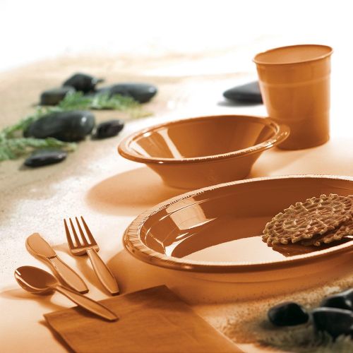  Creative Converting 324812 Touch of Color 240 Count 12 oz Plastic Bowls, Pumpkin Spice