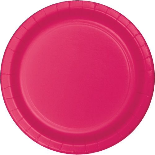  Creative Converting 553277 Touch of Color 96 Count Dinner/Large Paper Plates, Hot Magenta