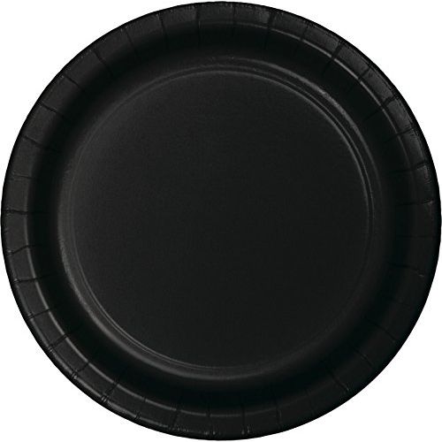  Creative Converting 96 Count Celebrations Paper Dinner Plates, 9, Black Velvet - 324233