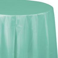 Creative Converting 318893 Touch of Color 12-Count Octy-Round Plastic Table Covers, 82-Inch, Fresh Mint