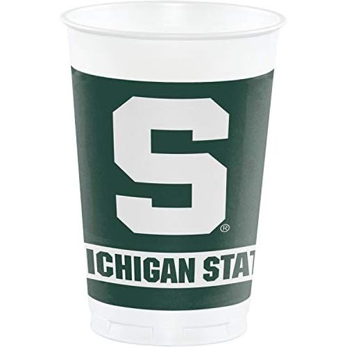  Creative Converting Michigan State Spartans 20 oz. Plastic Cups, 8-Count