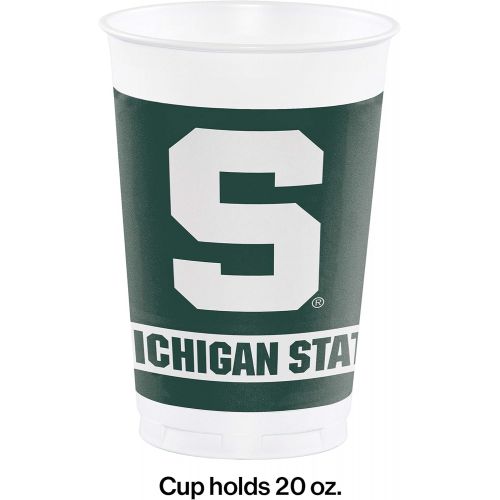  Creative Converting Michigan State Spartans 20 oz. Plastic Cups, 8-Count