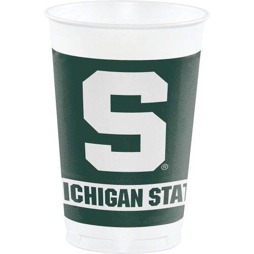  Creative Converting Michigan State Spartans 20 oz. Plastic Cups, 8-Count