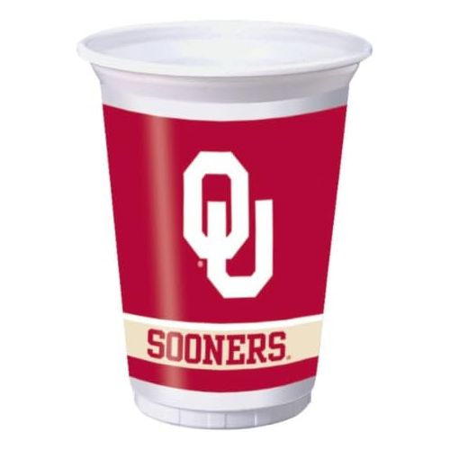  Creative Converting Oklahoma Sooners 20 oz. Plastic Cups, 8-Count