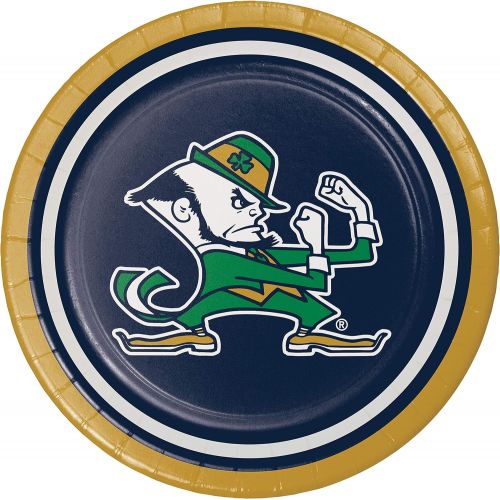  Creative Converting University of Notre Dame Dessert Plates, 7, Blue