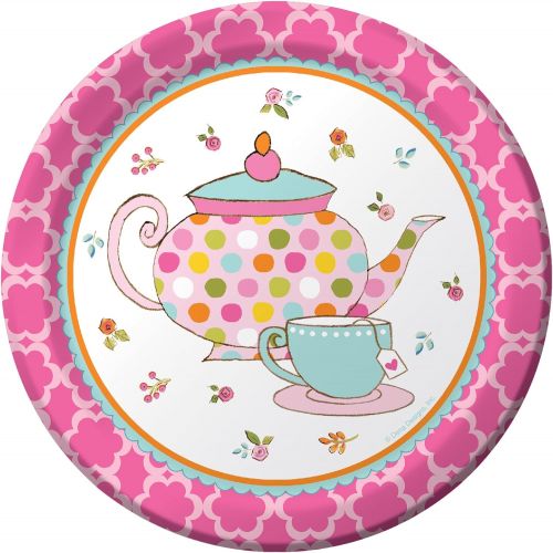  Creative Converting 8 Count Paper Dessert Plates, Tea Time