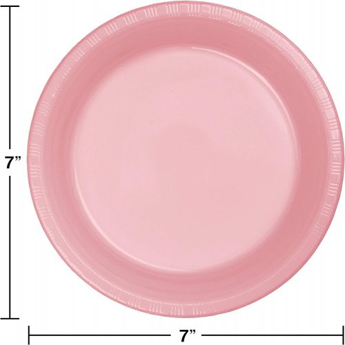  Creative Converting Touch of Color 20 Count Plastic Lunch Plates, Classic Pink , 7 -