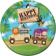 Creative Converting 8 Count Safari Adventure Sturdy Style Paper Dinner Plates, 8.75, Multicolor