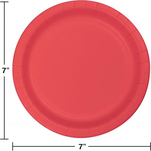  Creative Converting Round Luncheon Paper Plates, 24 Ct, 7, Red