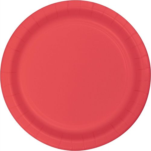  Creative Converting Round Luncheon Paper Plates, 24 Ct, 7, Red