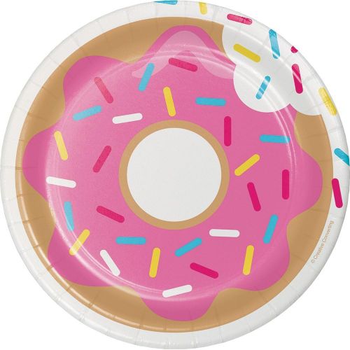  Creative Converting 96 Count Sturdy Style Dessert/Small Paper Plates, Donut Time