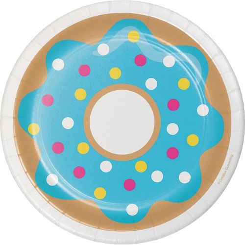  Creative Converting 96 Count Sturdy Style Dessert/Small Paper Plates, Donut Time