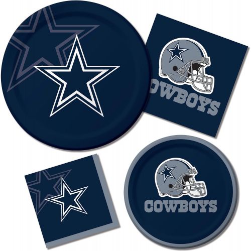  Creative Converting Officially Licensed NFL Dessert Paper Plates, 96-Count, Dallas Cowboys -