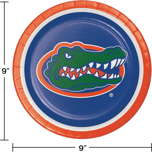  Creative Converting 8-Count Sturdy Style Paper Dinner Plates, University of Florida