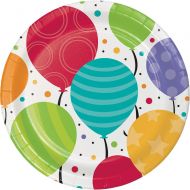 Creative Converting 96-Count Dessert/Small Paper Plates, Shimmering Balloons