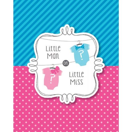  Creative Converting 8-Count Baby Shower Invitations, Bow or Bowtie