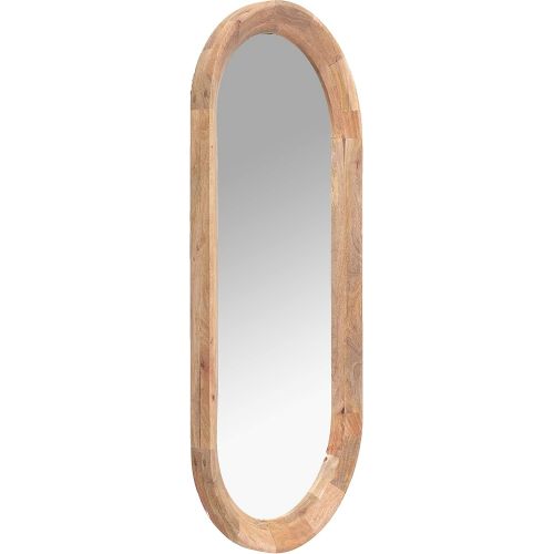  Creative Co-Op Oval Wall Mirror with Mango Wood Frame