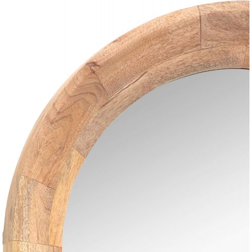  Creative Co-Op Oval Wall Mirror with Mango Wood Frame