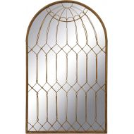 Creative Co-op Arched Mirror with Iron Cage Design
