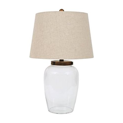  Creative Co-op DA0948 Glass Fillable Table Lamp with Shade