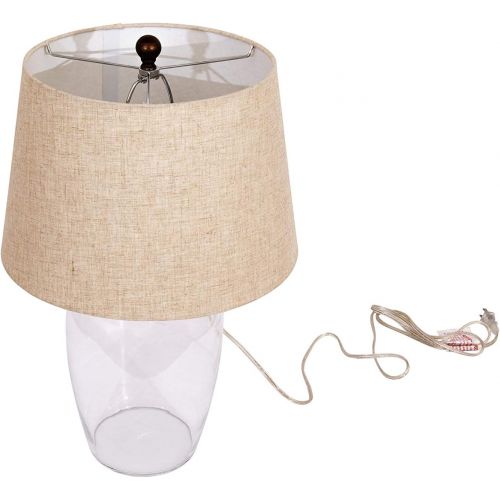  Creative Co-op DA0948 Glass Fillable Table Lamp with Shade