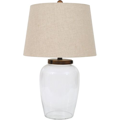  Creative Co-op DA0948 Glass Fillable Table Lamp with Shade