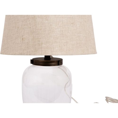  Creative Co-op DA0948 Glass Fillable Table Lamp with Shade