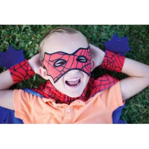  Creative Education Spider Cape Set with Mask & Wristbands, Small Size