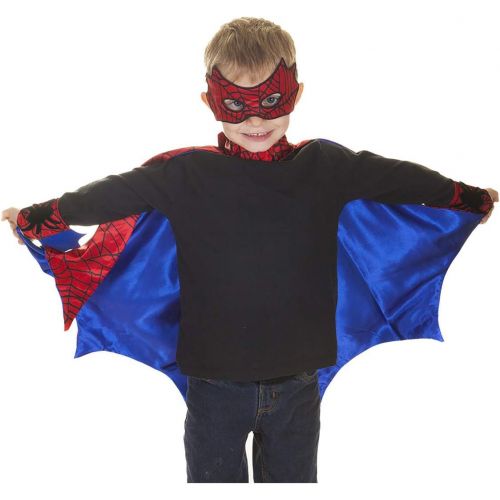  Creative Education Spider Cape Set with Mask & Wristbands, Small Size