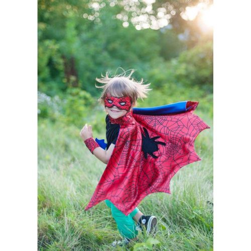  Creative Education Spider Cape Set with Mask & Wristbands, Small Size