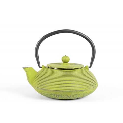  Creative Home 73477 Cast Iron Tea Pot with Infuser Basket, 20 oz, Green