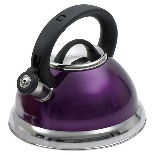  Creative Home Alexa Stainless Steel Whistling Tea Kettle, Purple, 3.0 Quart