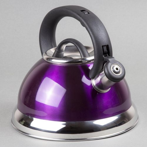  Creative Home Alexa Stainless Steel Whistling Tea Kettle, Purple, 3.0 Quart