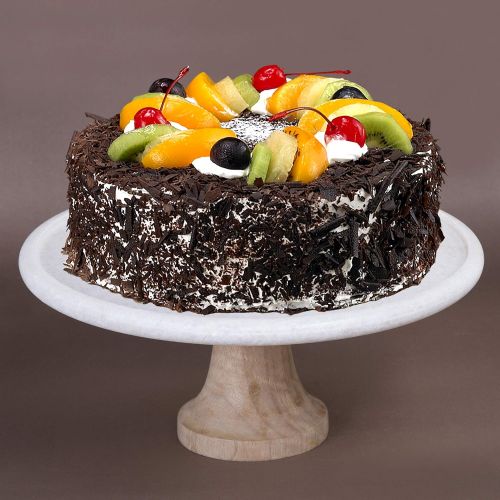  Creative Home 74802 Natural White Marble & Mango Wood 12 Footed Cake Stand, Diam. x 5.5 H, (Patterns May Very)