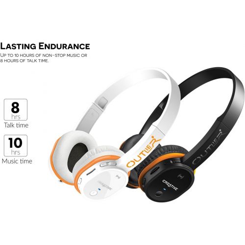  Creative Labs Creative Outlier Wireless Bluetooth On-ear Headphones with Integrated microSD Card MP3 Player (Black)
