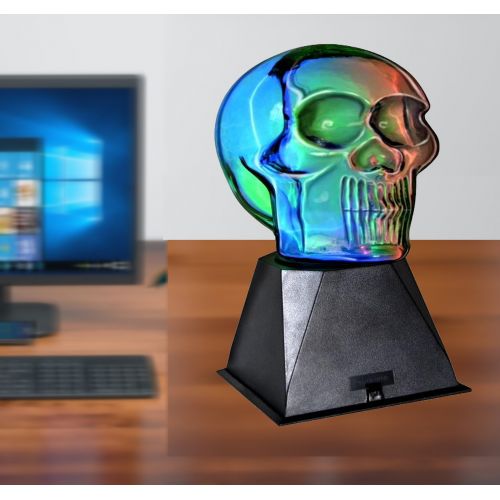  Creative Motion Industries Electrical Plasma Skull, Lightening at your fingertip, Halloween, Holiday, Gift, Science, Product Size: 6.7W x 9.4H x 4.9D