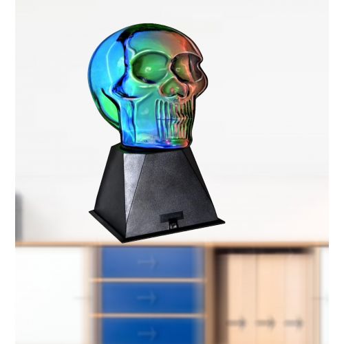  Creative Motion Industries Electrical Plasma Skull, Lightening at your fingertip, Halloween, Holiday, Gift, Science, Product Size: 6.7W x 9.4H x 4.9D