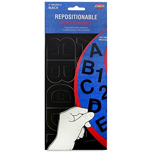  Creative Start Repositionable Adhesive Sign Letter, Black (098195)