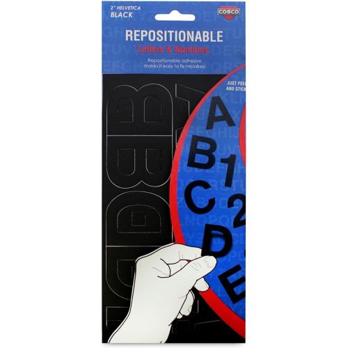  Creative Start Repositionable Adhesive Sign Letter, Black (098195)