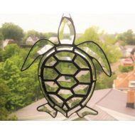 CreativeSpiritGlass Sea Turtle Suncatcher|Turtle|Sea Turtle|Stained Glass Turtle|Art & Collectibles|Glass Art|Suncatchers|Handcrafted|Made in USA